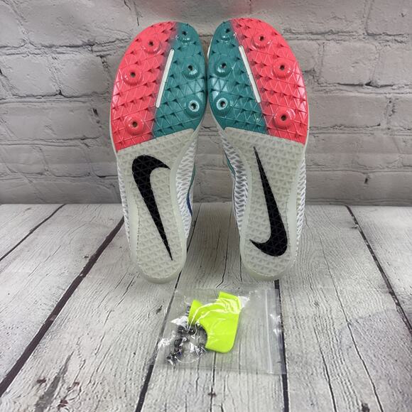 Size 9.5 Nike Zoom Mamba 5 Track Shoes White Ombre Cleats AJ1697-100 Men’s New - Picture 9 of 13